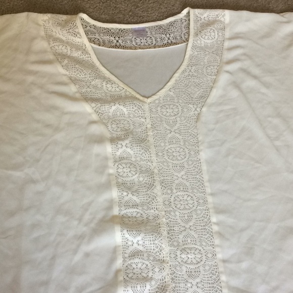 White Sheer Lace Coverup - Picture 2 of 3